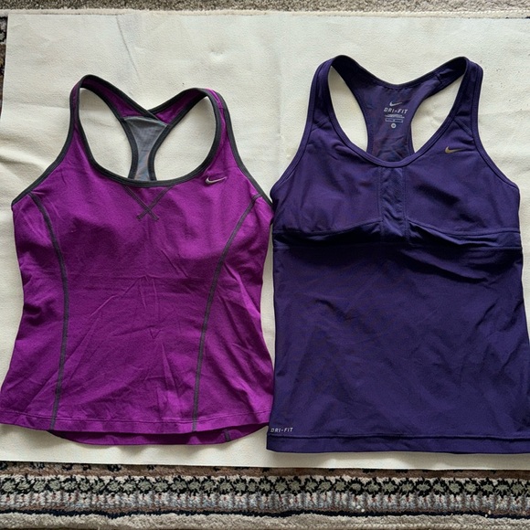 Nike Tops - Nike Racerback Tank Tops W/ Built In Bra Bundle of Two Sze Medium